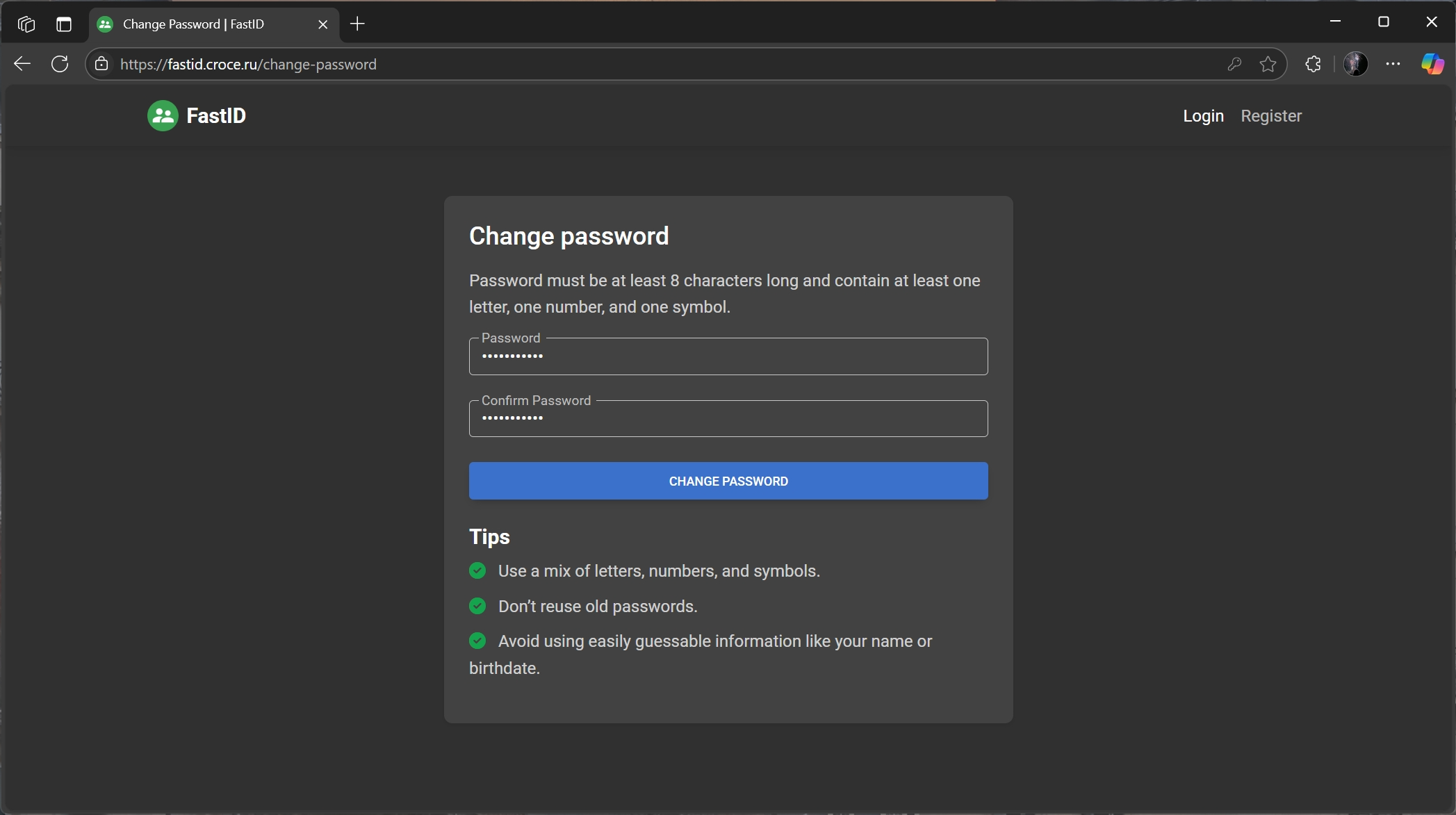 Change Password